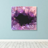 Lila Amethyst Leinwanddruck (Insitu (Holzboden))