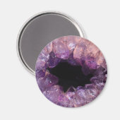 Lila Amethyst Magnet (Vorderseite/Rückseite)