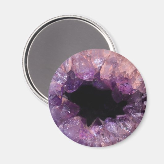 Lila Amethyst Magnet (Vorderseite/Rückseite)