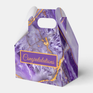 Lila Amethyst-Muster Geschenkschachtel