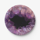 Lila Amethyst Pappteller (Vorderseite)