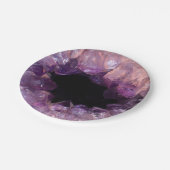 Lila Amethyst Pappteller (Schrägansicht)