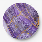 Lila Amethyst Pappteller (Vorderseite)