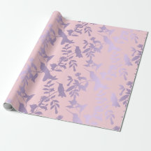 Lila Amethyst Pink Foils Hummingbird Blume