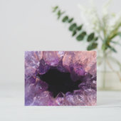 Lila Amethyst Postkarte (Stehend Vorderseite)