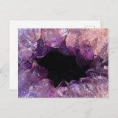Lila Amethyst Postkarte (Vorne/Hinten)