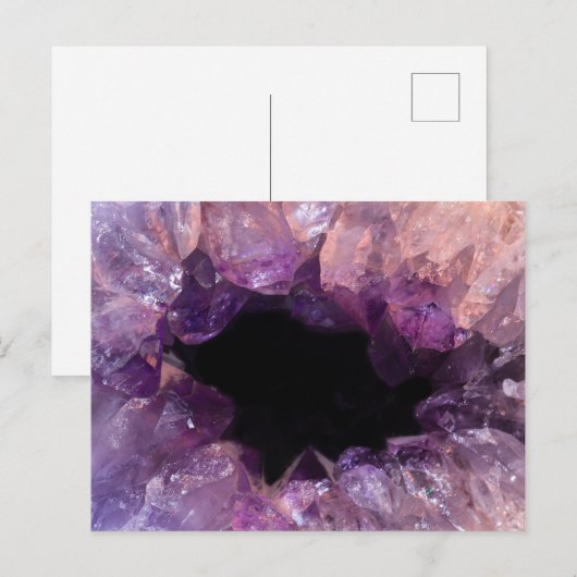 Lila Amethyst Postkarte (Vorne/Hinten)