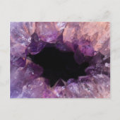Lila Amethyst Postkarte (Vorderseite)