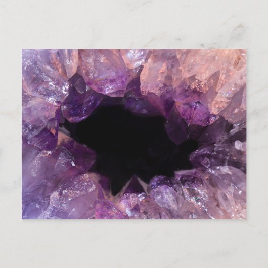 Lila Amethyst Postkarte (Vorderseite)