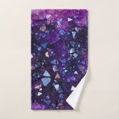 Lila Amethyst Quartz Crystal Badhandtuch Set (Handtuch)