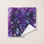 Lila Amethyst Quartz Crystal Badhandtuch Set (Waschlappen)