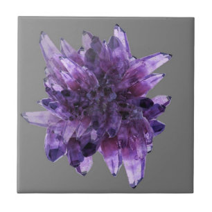 LILA AMETHYST QUARTZ CRYSTALS MINERAL FLIESE