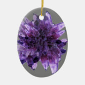 LILA AMETHYST QUARTZ CRYSTALS MINERAL KERAMIKORNAMENT (Vorne)