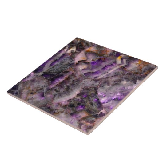 Lila Amethyst Quartz Fliese (Seite)