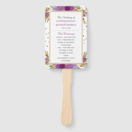 Lila Amethyst-Rectangle-Glitzer-Rahmen Fächer