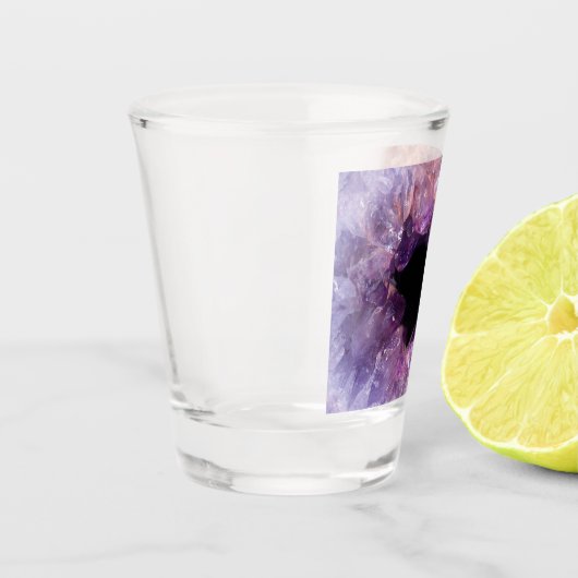 Lila Amethyst Schnapsglas (Links)