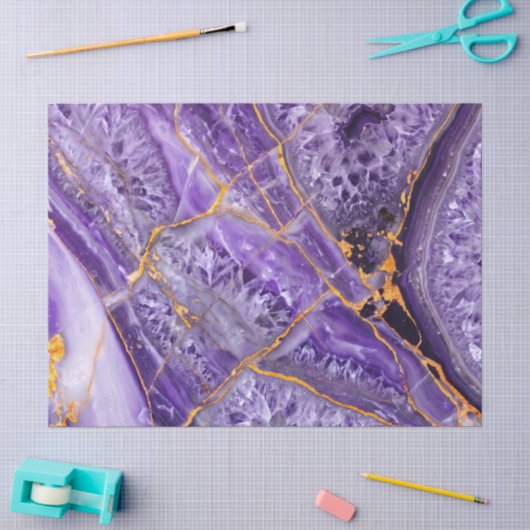 Lila Amethyst Seidenpapier (Basteln)