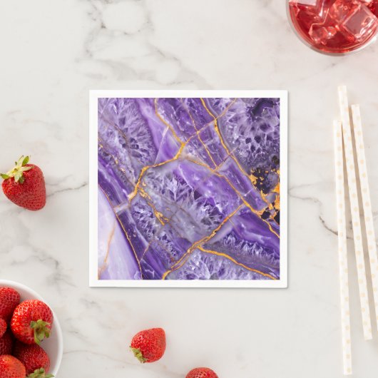 Lila Amethyst Serviette (Beispiel)