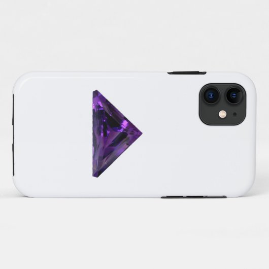 Lila Amethyst Triangle Gemstone Case-Mate iPhone Hülle (Rückseite (Horizontal))