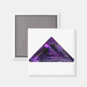Lila Amethyst Triangle Gemstone Magnet (Vorderseite/Rückseite)