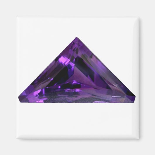 Lila Amethyst Triangle Gemstone Magnet (Vorne)