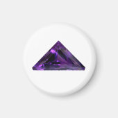 Lila Amethyst Triangle Gemstone Magnet (Vorne)