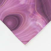 Lila Amethyst und Abstraktes Agate Monogramm Fleecedecke (Ecke)