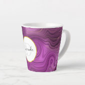 Lila Amethyst und Abstraktes Agate Monogramm Milchtasse (Rechte Ecke)