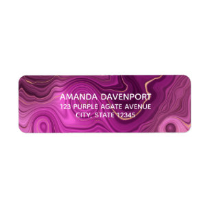 Lila Amethyst und Abstraktes Gold