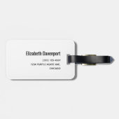 Lila Amethyst und Abstraktes Gold Gepäckanhänger (Rückseite horizontal)