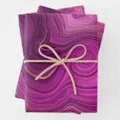 Lila Amethyst und Abstraktes Gold Geschenkpapier Set (Beispiel)