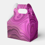 Lila Amethyst und Abstraktes Gold Geschenkschachtel (Rückseite)