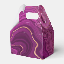 Lila Amethyst und Abstraktes Gold Geschenkschachtel