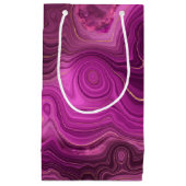 Lila Amethyst und Abstraktes Gold Kleine Geschenktüte (Vorderseite)