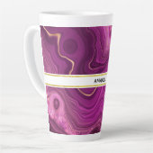 Lila Amethyst und Abstraktes Gold Milchtasse (Linke Ecke)