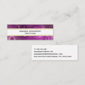 Lila Amethyst und Abstraktes Gold Mini Visitenkarte (Vorne/Hinten)