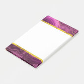 Lila Amethyst und Abstraktes Gold Post-it Klebezettel (angewinkelt)