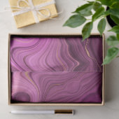 Lila Amethyst und Abstraktes Gold Seidenpapier (Geschenk)
