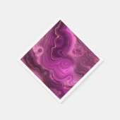 Lila Amethyst und Abstraktes Gold Serviette (Ecke)