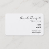 Lila Amethyst und Abstraktes Gold Visitenkarte (Rückseite)