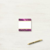 Lila Amethyst und Gold Abstrakt Agate Post-it No Klebezettel (Auf Schreibtisch)