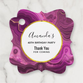 Lila Amethyst und Gold Abstrakte Agate Vielen Dank Geschenkanhänger