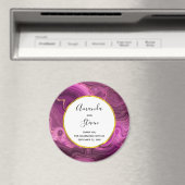 Lila Amethyst und Gold Agate Hochzeit Vielen Dank Magnet (In Situ (Geschirrspüler))