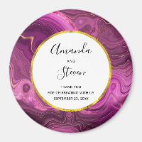 Lila Amethyst und Gold Agate Hochzeit Vielen Dank