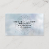 Lila Amethyst und Silberrahmen Lotus auf Perle Visitenkarte (Rückseite)