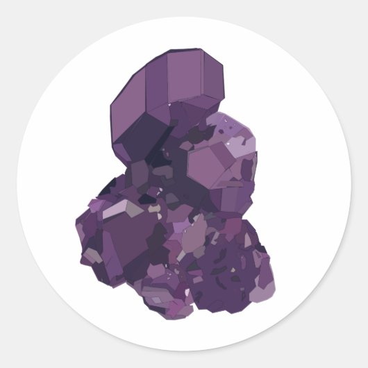 Lila Amethyst Vector Art Sticker (Vorderseite)