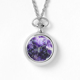 Lila Amethyste Armbanduhr