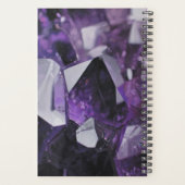 lila Amethyste aus geometrischem Edelstein Planer (Rückseite)