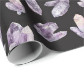 Lila Amethystkristalle Geschenkpapier (Rolleneckpunkt)