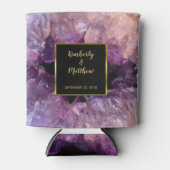 Lila Amethyststein Braut und Bräutigam Hochzeit Dosenkühler (Vorderseite)